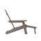Merrick Lane Nassau Adirondack Chair with Cup Holder and Pull Out Ottoman, All-Weather HDPE Indoor/Outdoor Lounge Chair